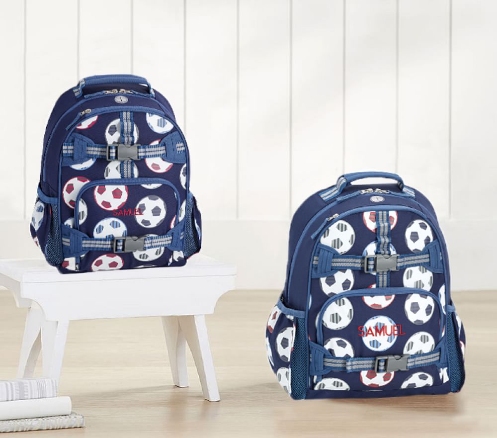 Mackenzie Navy Soccer Glow-in-the-dark Backpacks